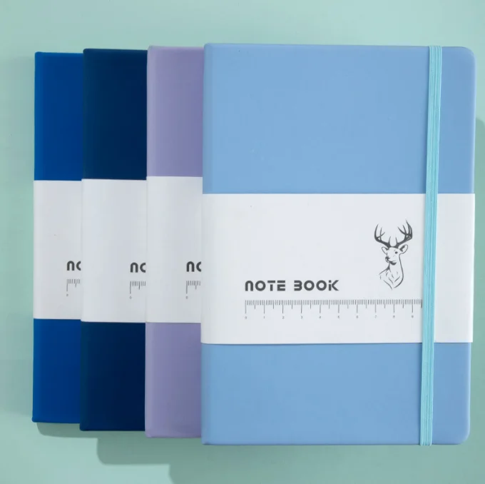 High Quality A5 PU Leather Hardcover Leather Sewn Binding Moleskine And Leuchtturm Style Notepad