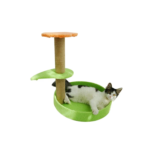 Lovely Cat Toy Scratching Post Wood Climbing Tree Ball Cat Toy Climbing Frame Cat Furniture Scratching Post for Fun High Quality