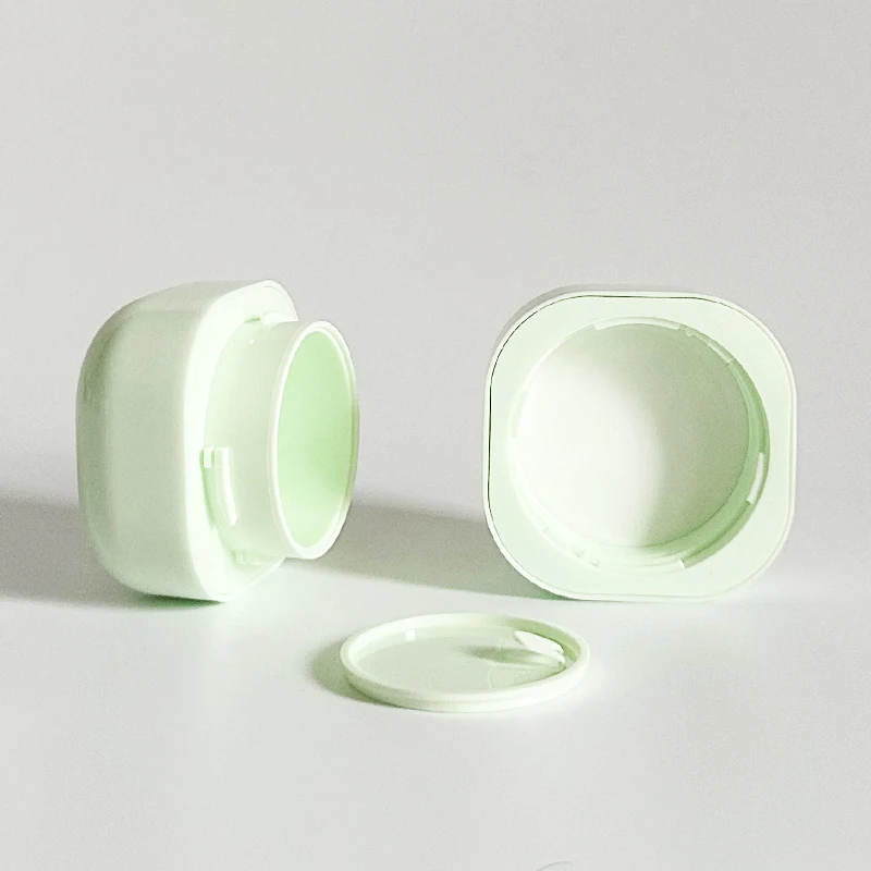 pp Cream Lip Mask Containers Double Wall 50g 1oz square Colored Blue Green Purple pink Cosmetic Jars