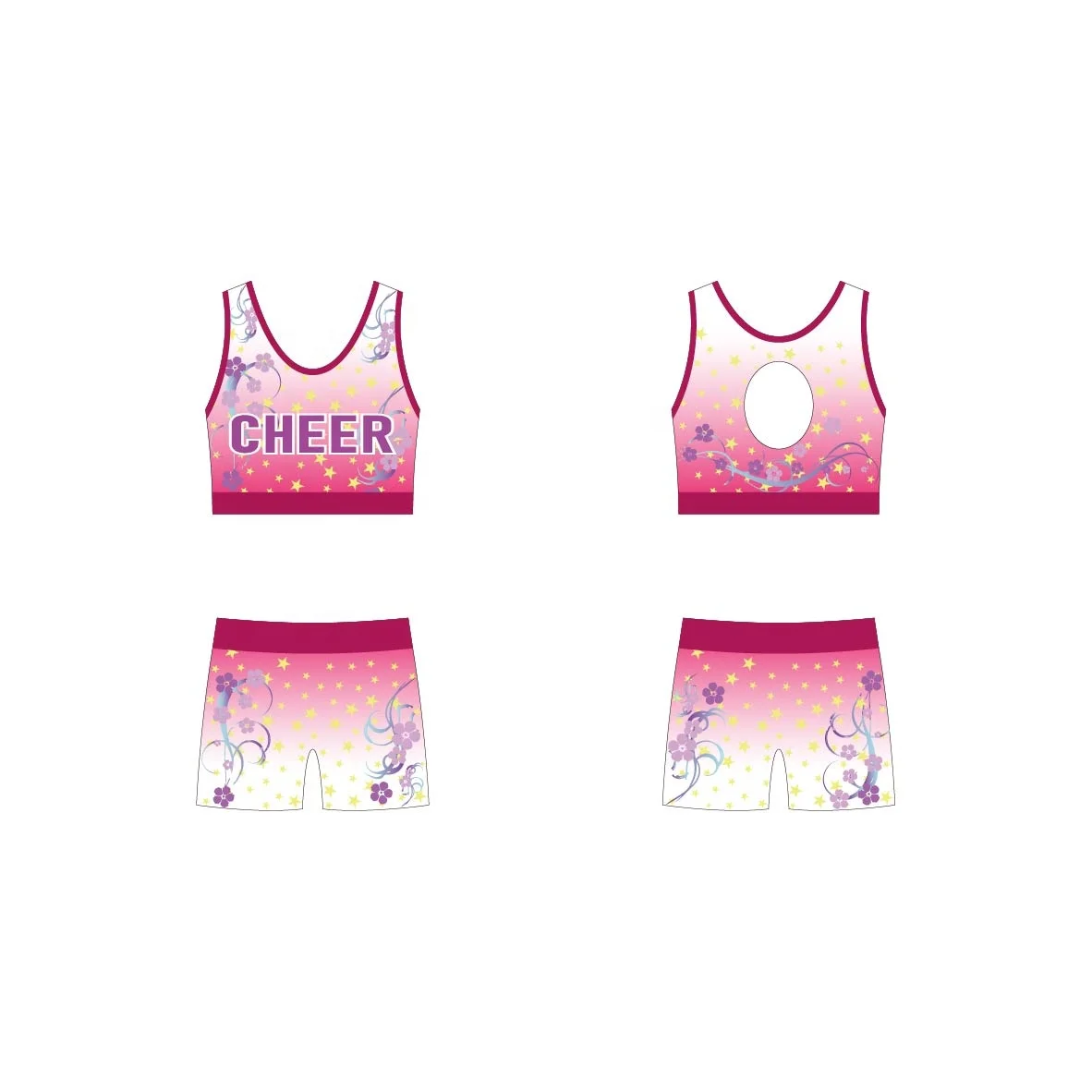 Custom cheer hot girl team cheerleading uniform with logo customized