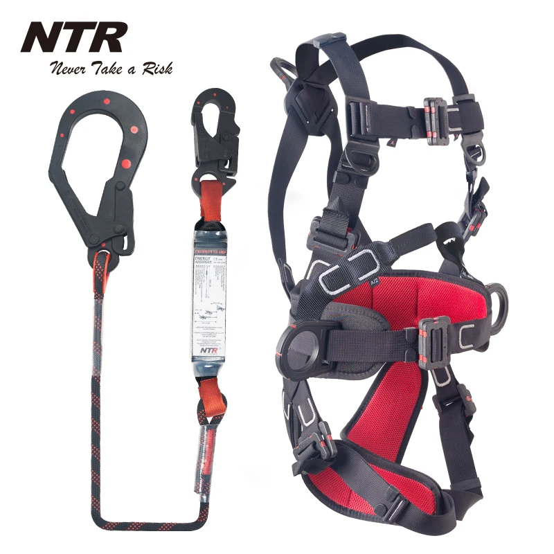 
Full body fall arrest work positioning dielectric harness 