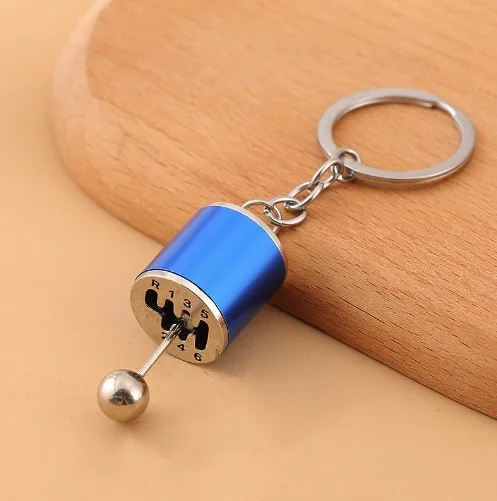 Hot Car Gear Box Keychain 6 Speed Manual Car-styling keyring Gear Knob Shift Gearbox Stick Gift Souvenir Metal key chain