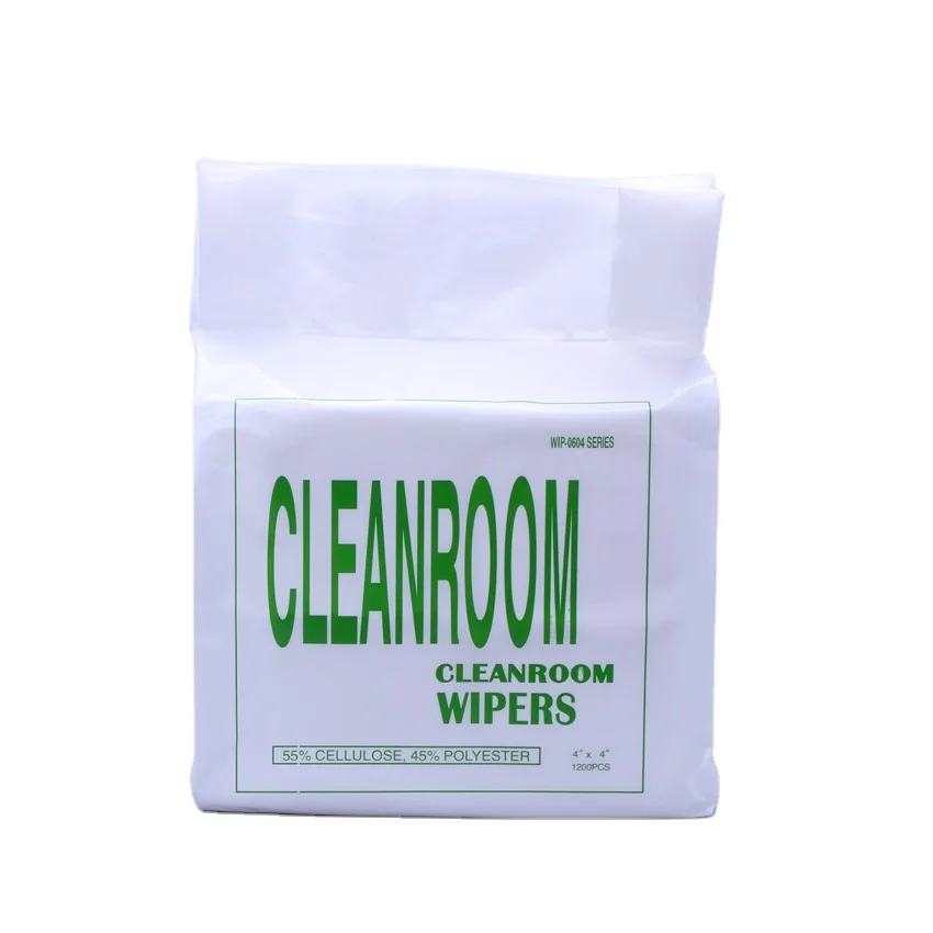 Wip-0604 Cellulose Polyester Lint Free Cleaning Wipes Paper Industrial Nonwoven Cleanroom Wipers For Cleaning Dust Oil Grease