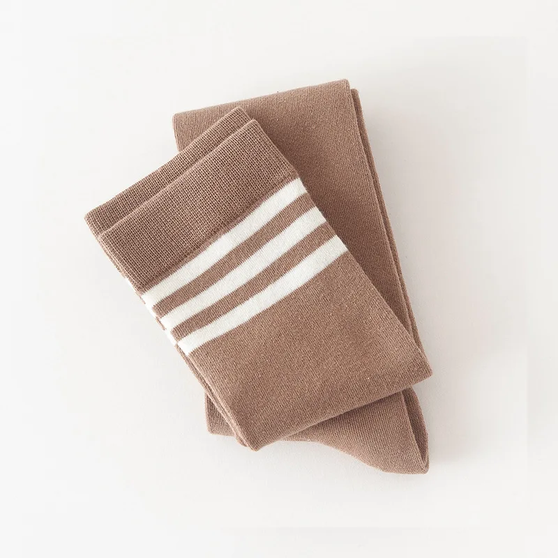 Woolen solid color knee high socks wholesale for women warm fleece leggings thick winter warm