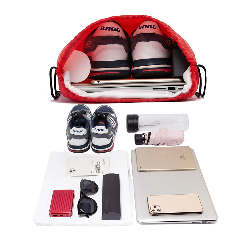 Wholesale Promotional Custom Waterproof Gym Draw String Polyester Bags Sport Nylon Backpack Drawstring Bag