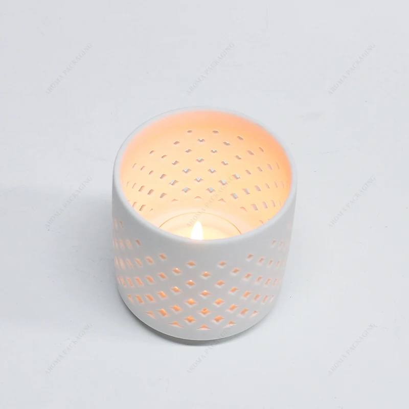 Aroma Wholesale Potes Para Vela Empty Soy Wax Candle Vessels Container Candle Holder Empty Unique Luxury Ceramic Candle Jars