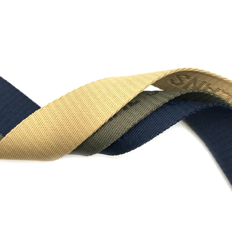 custom cloth tape jacquard Recycled PP Nylon Polyester Printed Webbing for Shoulder Strap and Luggage Strap clothes accessories