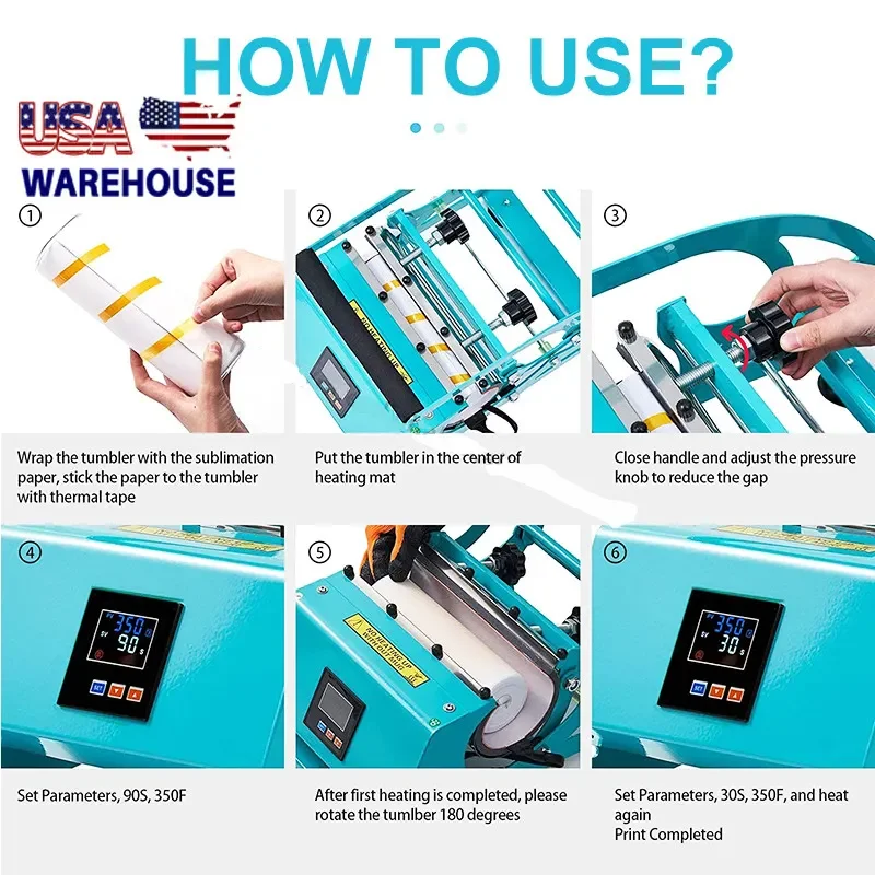 Erasmart In Stock New Mug Printing Heat Press Machine Bottle Cup 40oz Tumbler Press