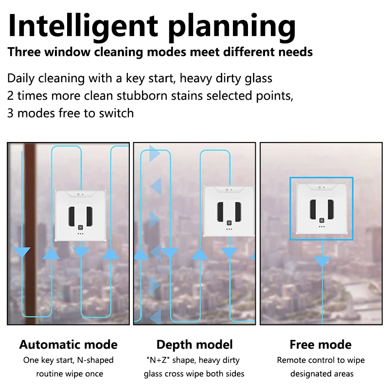HOT Selling in stocks Customized Wireless Remote Control Intelligent Robotic Window Cleaner For Home/office Glass Use