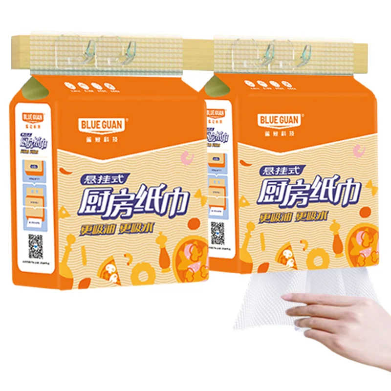 Wholesale Custom Kitchen Paper Towel Lazy Paper Towel China Plastic Bag Virgin Wood Pulp Toilet Tissue Paper 2 Ply