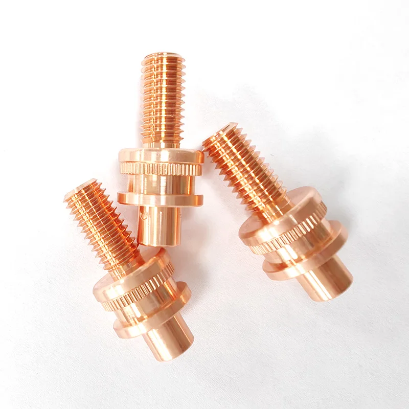 Precision OEM copper bronze T2 C1100 Knurled Insert thumb Screws