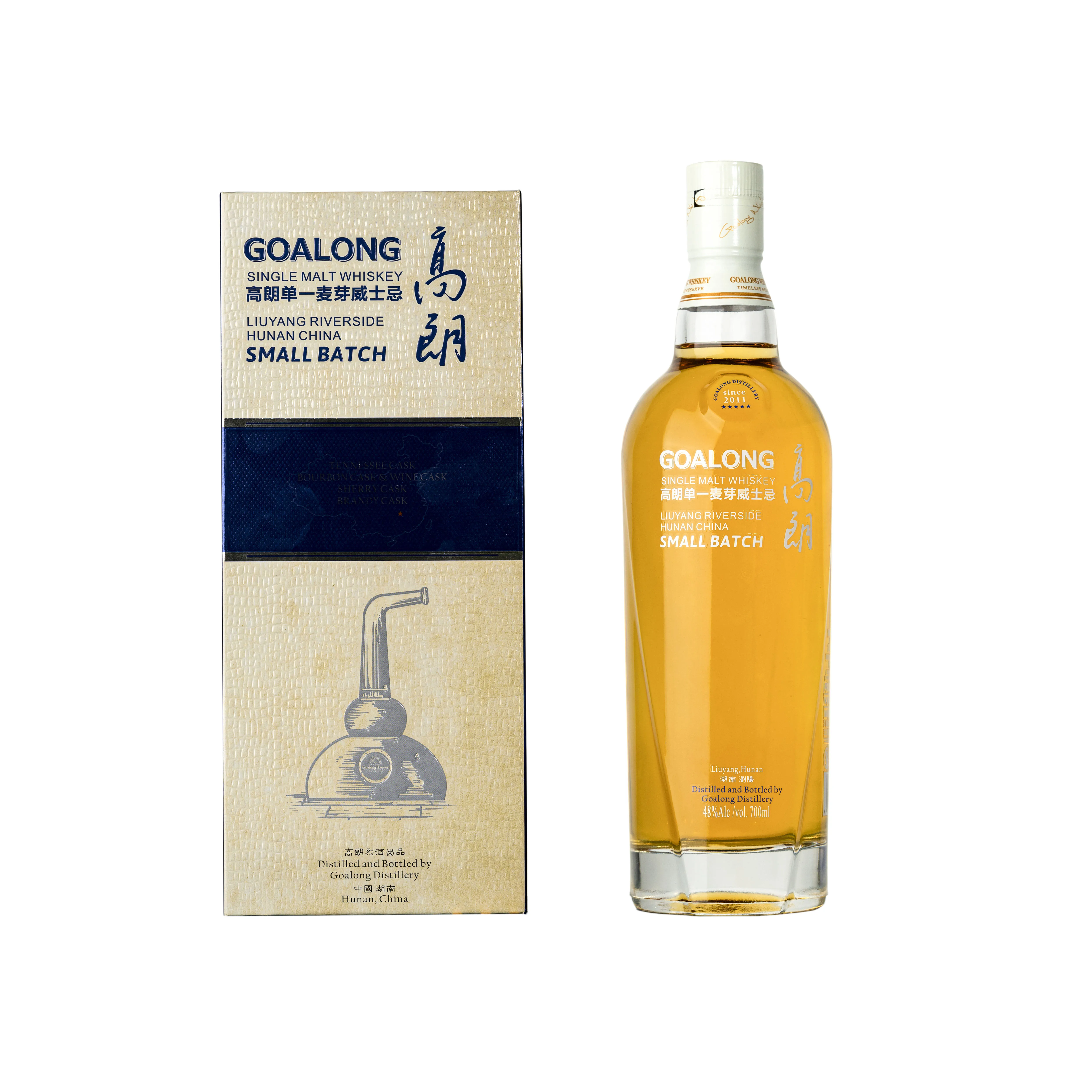 Unique Chinese Goalong Single Malt Whiskey 48% ABV Age in Bourbon Cask Alcoholic Drink whisky