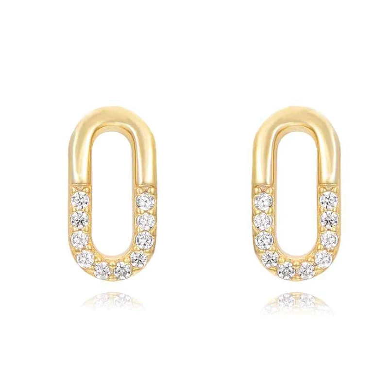 Gemnel cute S925 girls collection gold plated bag daisy stud earrings