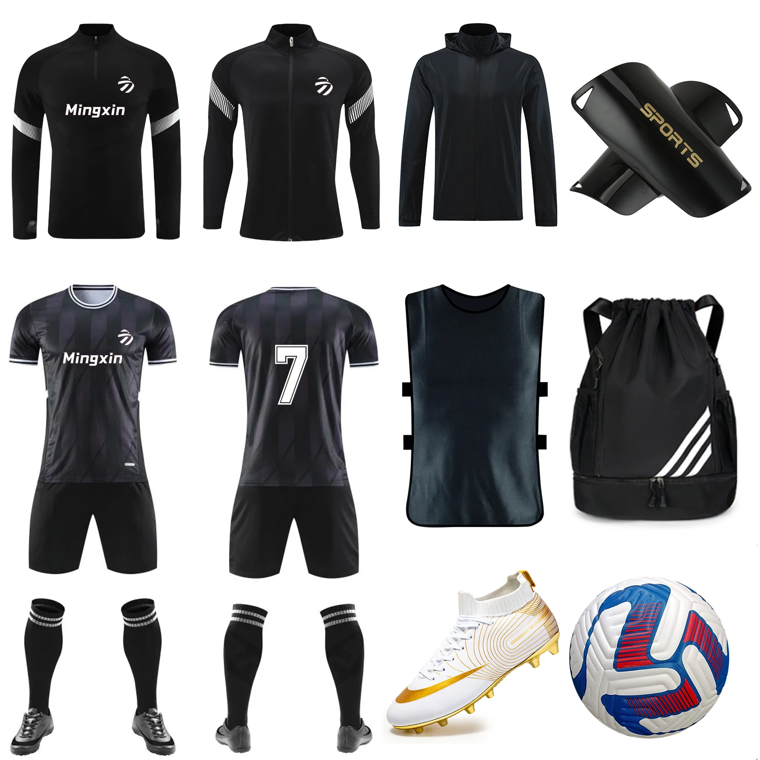 Дизайн клуба команда название Ретро мужской пустой Maillot Club De Foot синий и белый комплект футбольной формы с носками