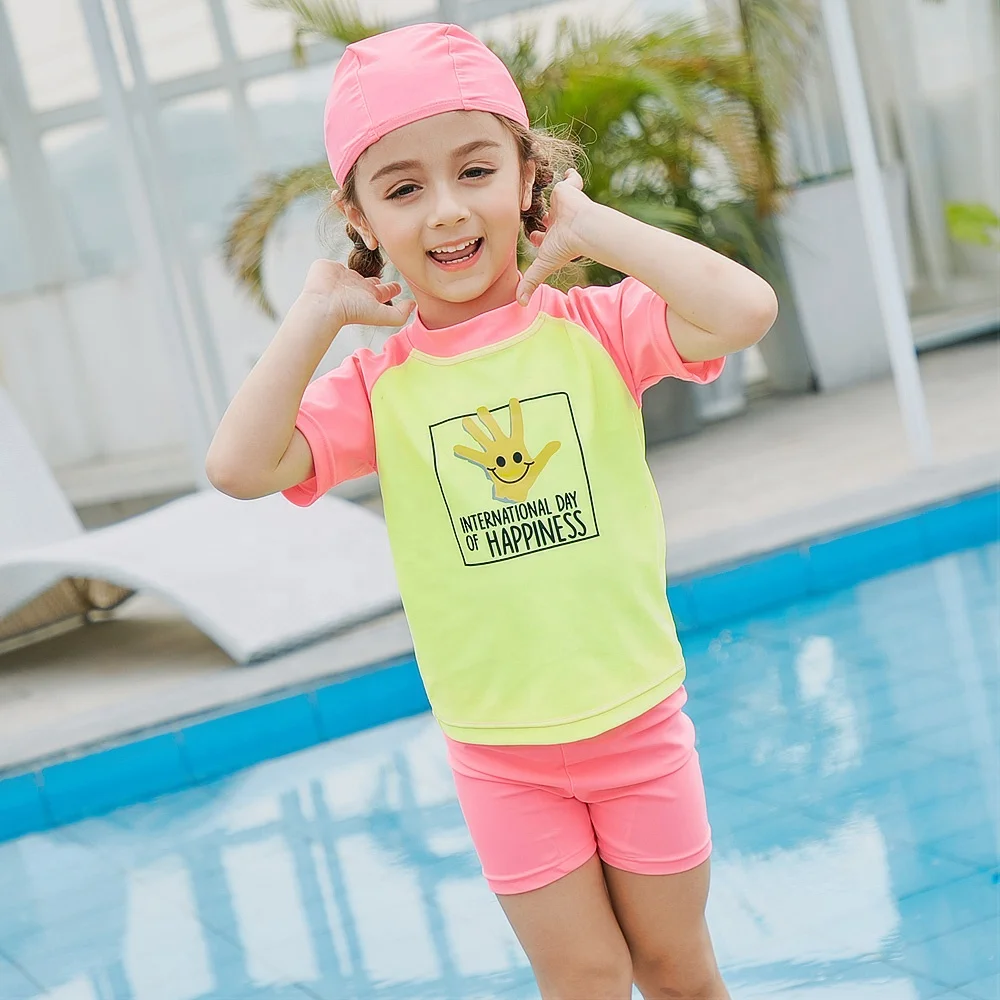 Latest Design Europe Swimwear Young Kids Beach UV Protection Swimsuits For Little Girl