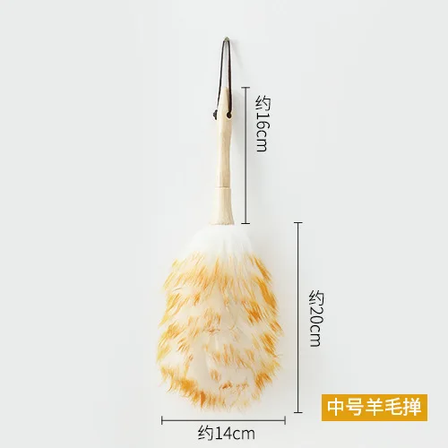 Wooden Handle and Eco-Friendly Reusable Handheld Wool Duster