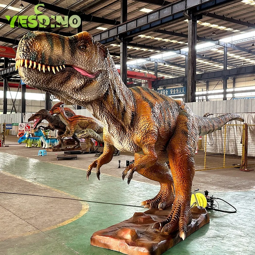 Realistic Animatronic Tyrannosaurus Rex Robot Model Silicone Dinosaur Trex for Outdoor Kids Playground Amusement Park Dino Park