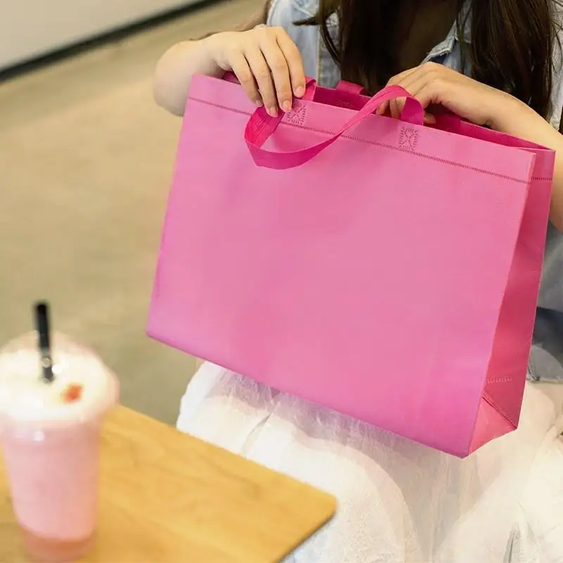 Manufacturer Polylactic Acid Biodegradable Tote Bag Reusable Ultrasonic Nonwoven Grocery Shopping Bags