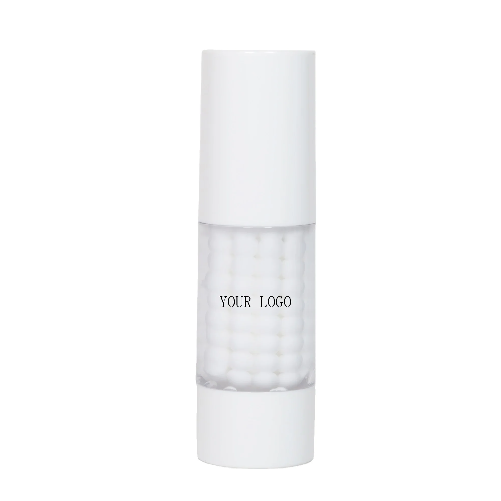 Private Label Low MOQ Transparent & White Capsuled Face Cream 2IN1 Brightening Anti Aging Moisturizing Facial Skin Care Product