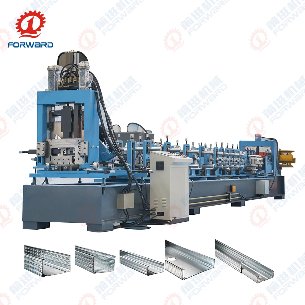 FORWARD C Z Purlin Roll Forming Machine Roof Ceiling Steel Framing Channel Profile Purlin Making Machine