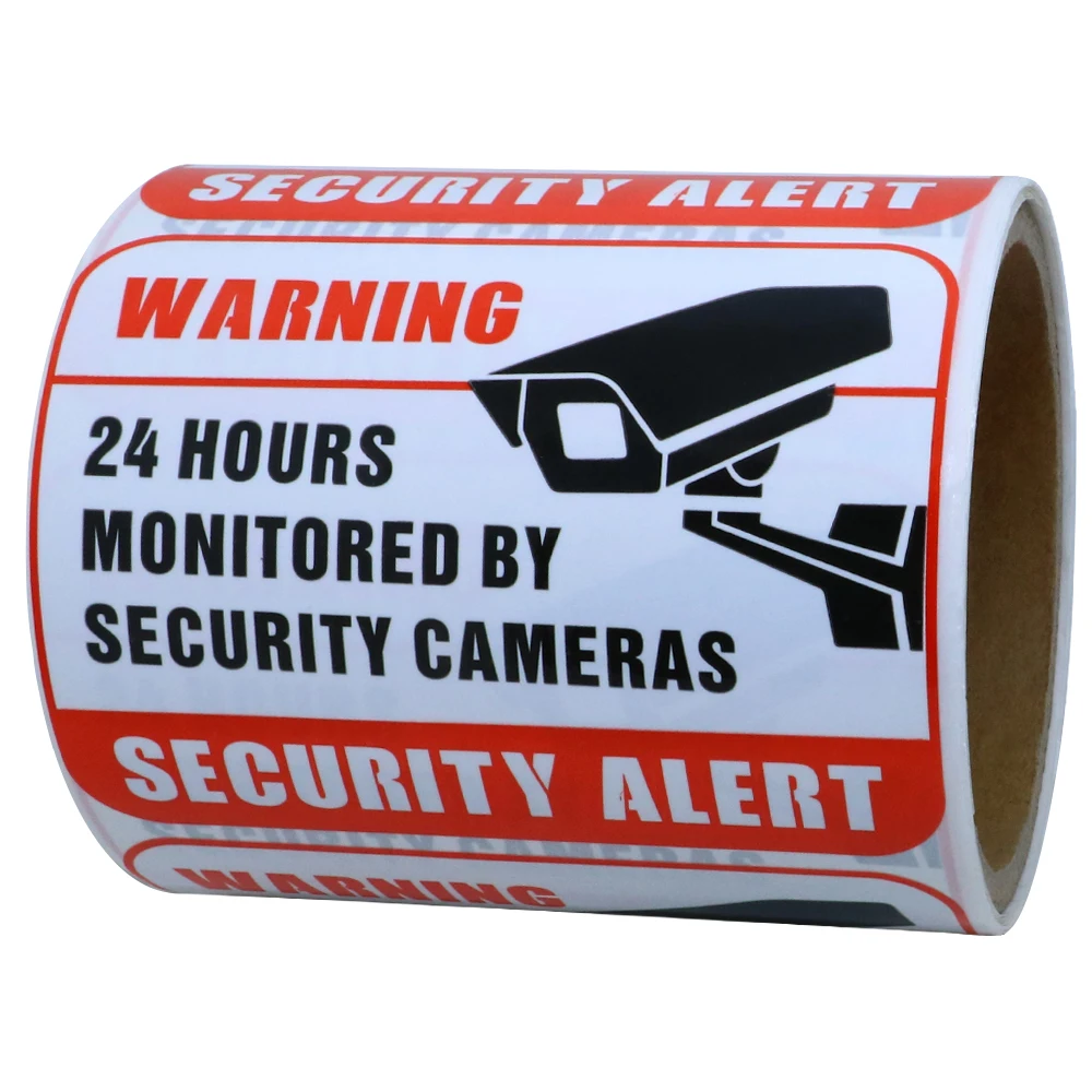 Security Cameras Commercial & Home Security Signs, Surveillance Video Warning! Deterrence Decals Surveillance Camera Sticker