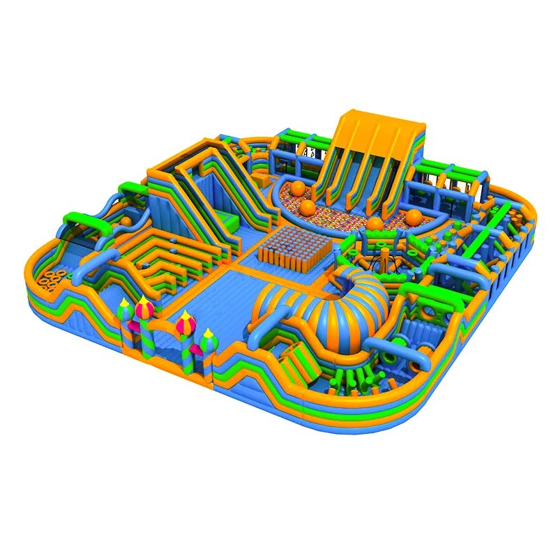 Высококачественная надувная игровая площадка для парка развлечений с большой шариковой горкой улицы и помещений