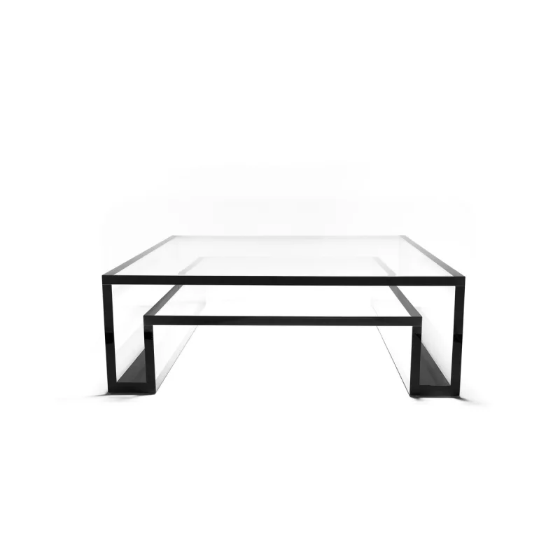 Custom AVF Acrylic End Table Black Lucite Coffee Table For Park/Hall/Garage/Mall