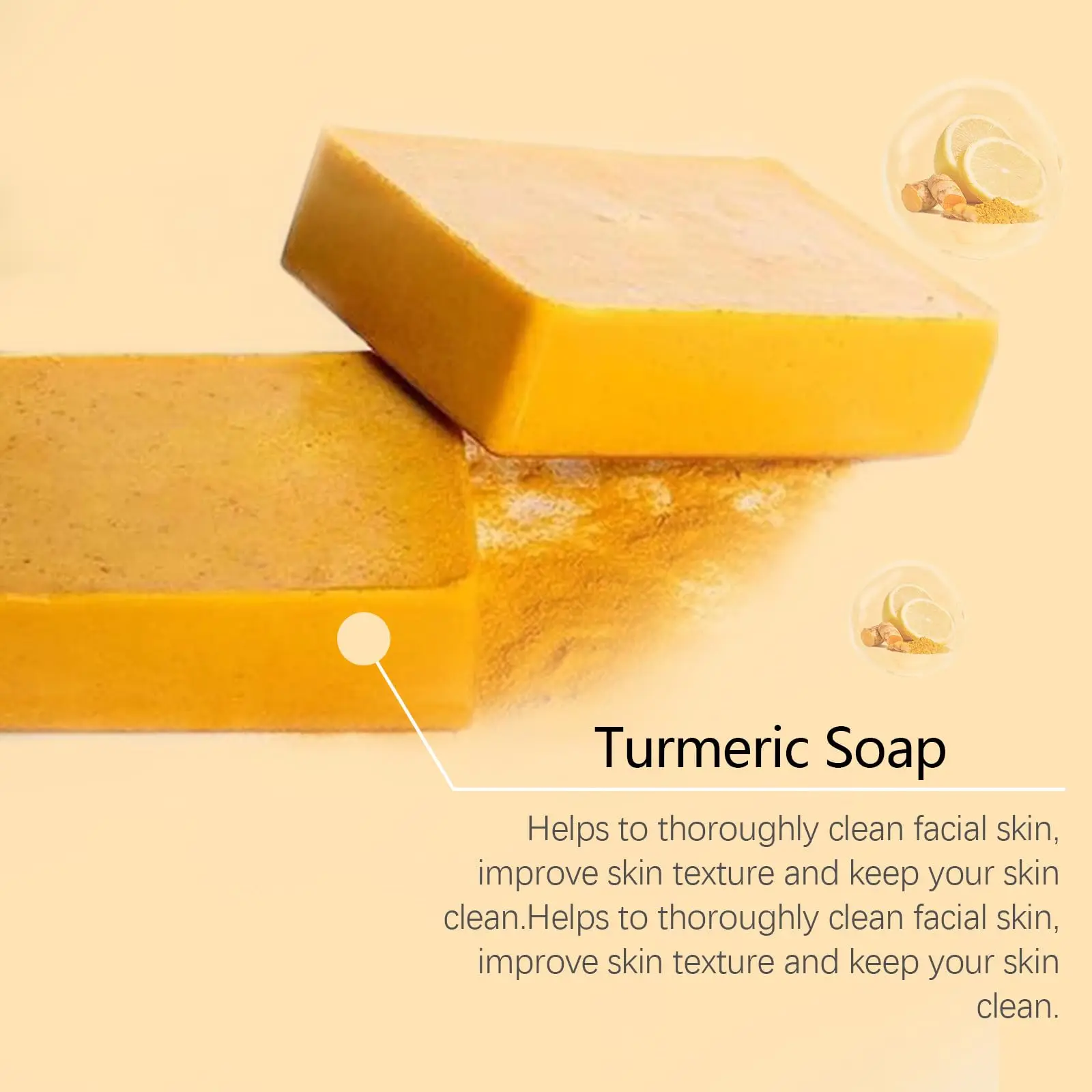 Private Label Lemon Soap Turmeric and Kojic Acid Soap Original Honey Glow Brightening bar Vitamin C Handmade Turmeric Lemon Soap