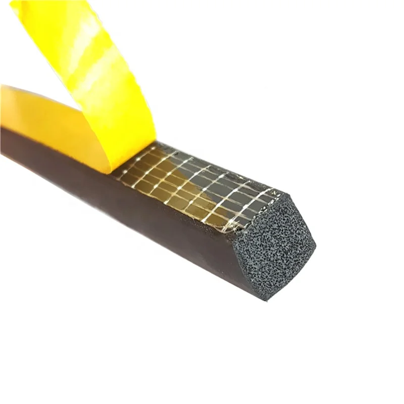 Square shape Adhesive EPDM foam rubber sealing strip for cabinets