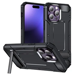 Factory Price Wholesale PC And TPU  2 In 1 Amor Case With Stand Phone Cover For Iphone 14 Pro Max
