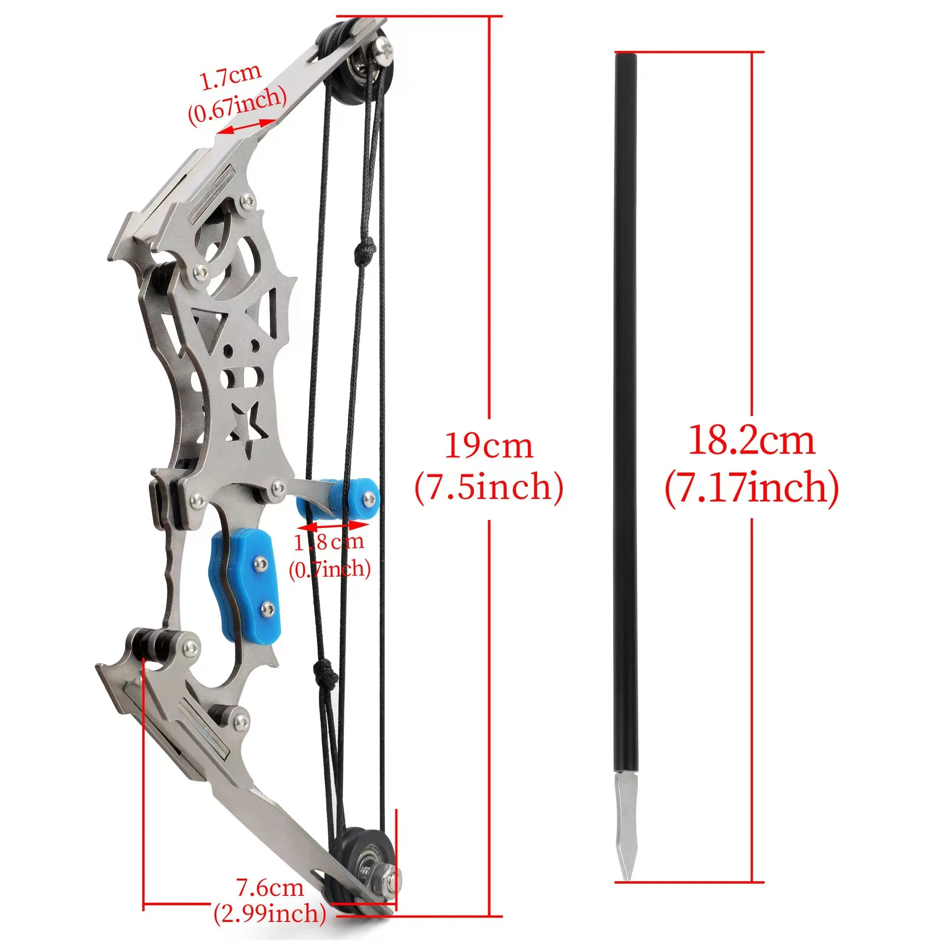 Mini Bow and Arrow Small Pulley Bow Indoor Shooting Toys Competitive Leisure Outdoor Supplies Composite Bow