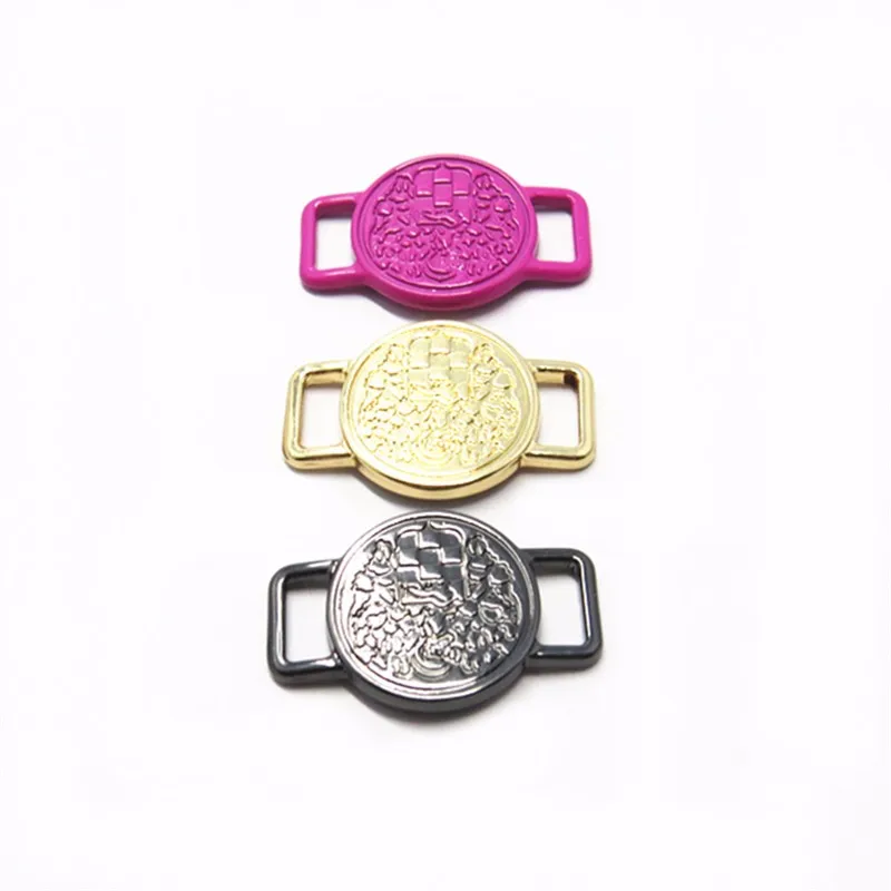 Лидер продаж, розовая металлическая бирка для шнурков на заказ