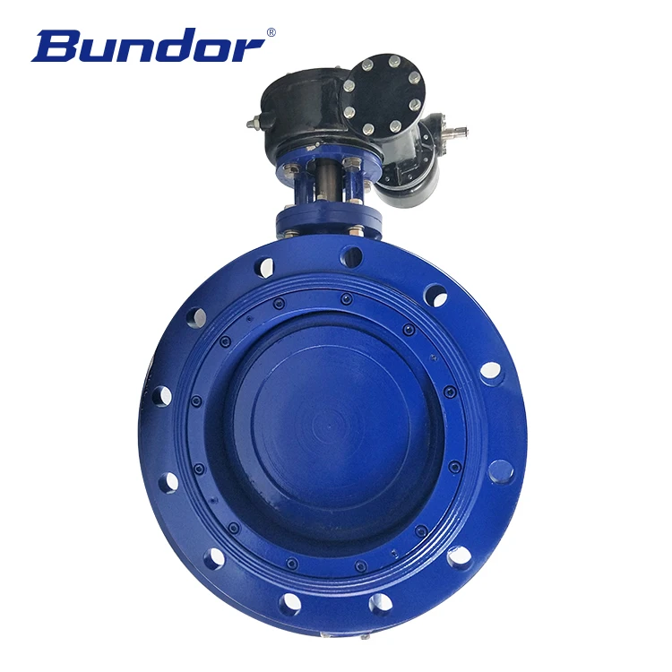 Bundor DN3000 WCB flanged double eccentric butterfly valve
