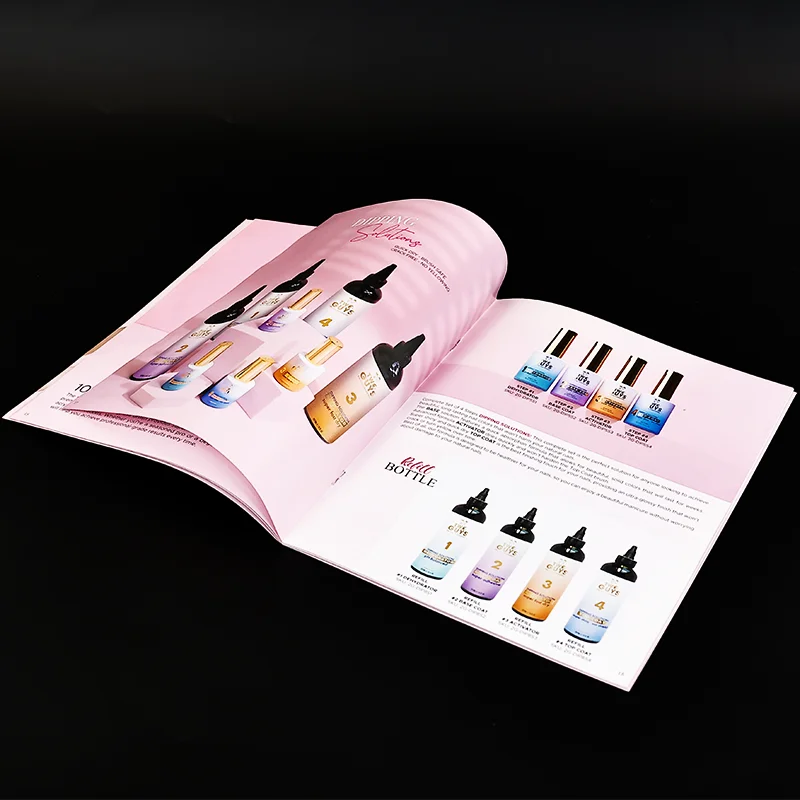 Custom Printing Catalog Brochure Booklet Magazine Perfect Binding Paper book printing
