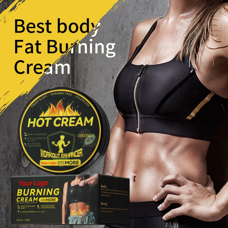 Индивидуальная торговая марка, натуральный органический крем для похудения и потери веса с быстрым потоотделением талии, горячий крем для похудения, крем для сжигания жира на животе и похудения