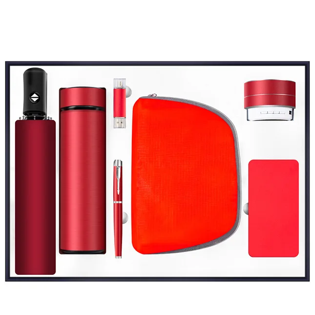 Wholesale 2023 New Idea New Product Custom Gift Set Umbrella Vacuum Cup USB Pen Business Party Gift