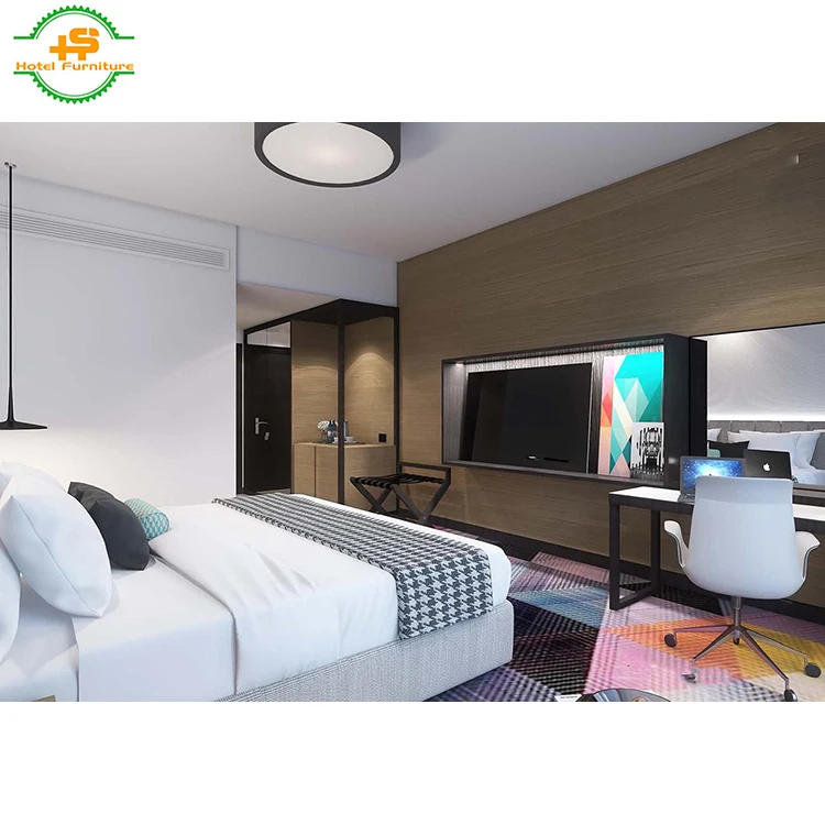 China OEM full hand made new designer hotel bedroom furniture sets (HS-N386)