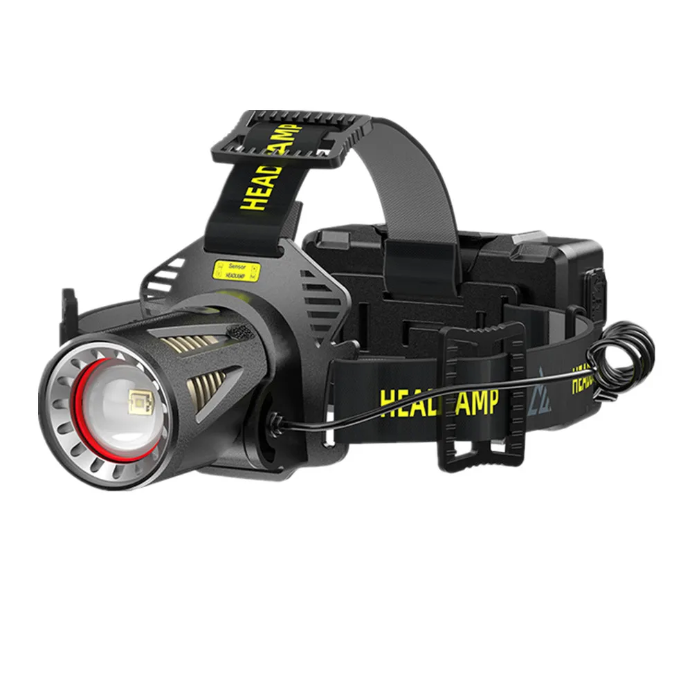 Super Bright white lazer  led head lamp Led Headlamp Zoomable Powerbank Headlight Rechargeable 3*18650 Battery HeadLamp