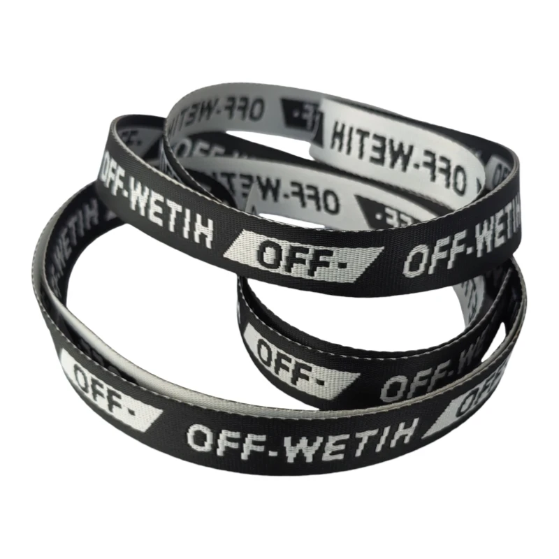 Eco-friendly Logo Belt Polypropylene 1-5 CM Solid Color Woven Logo Jacquard backpack Bag Strap Custom Nylon Webbing