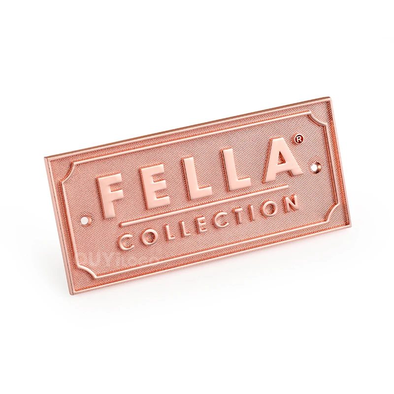 High Quality Custom Engraved Brand Logo Metal furniture nameplate for modern name plates for home