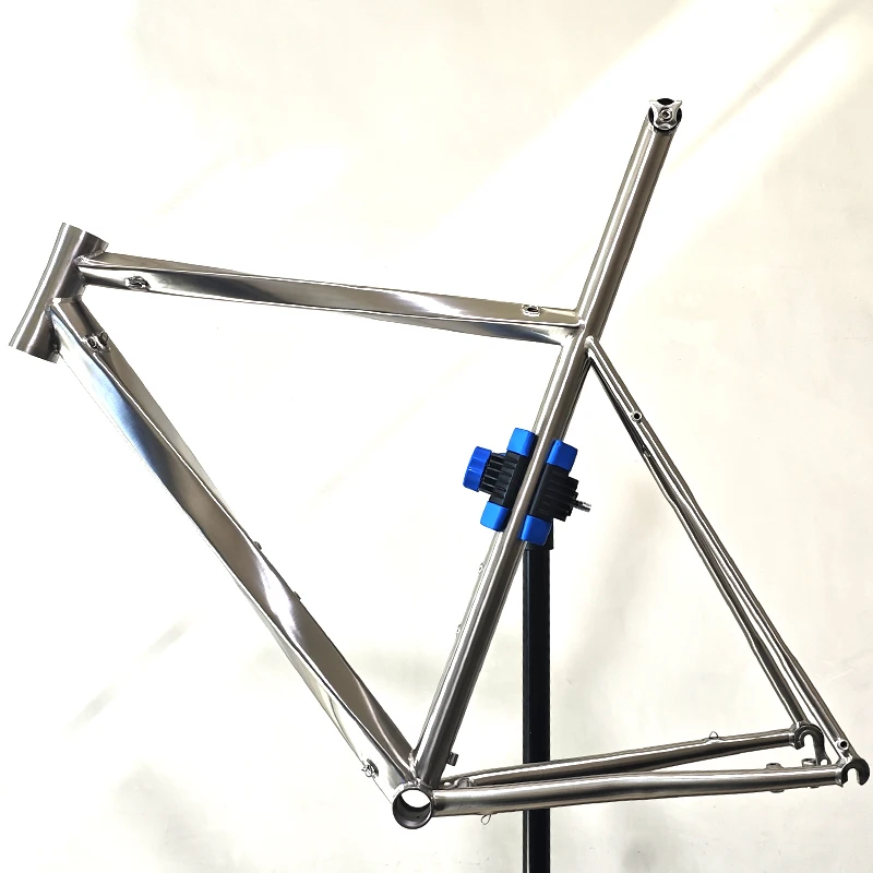 Newly arrived titanium bike frame offers customization options in an OEM style, providing high-quality bicycle parts.
