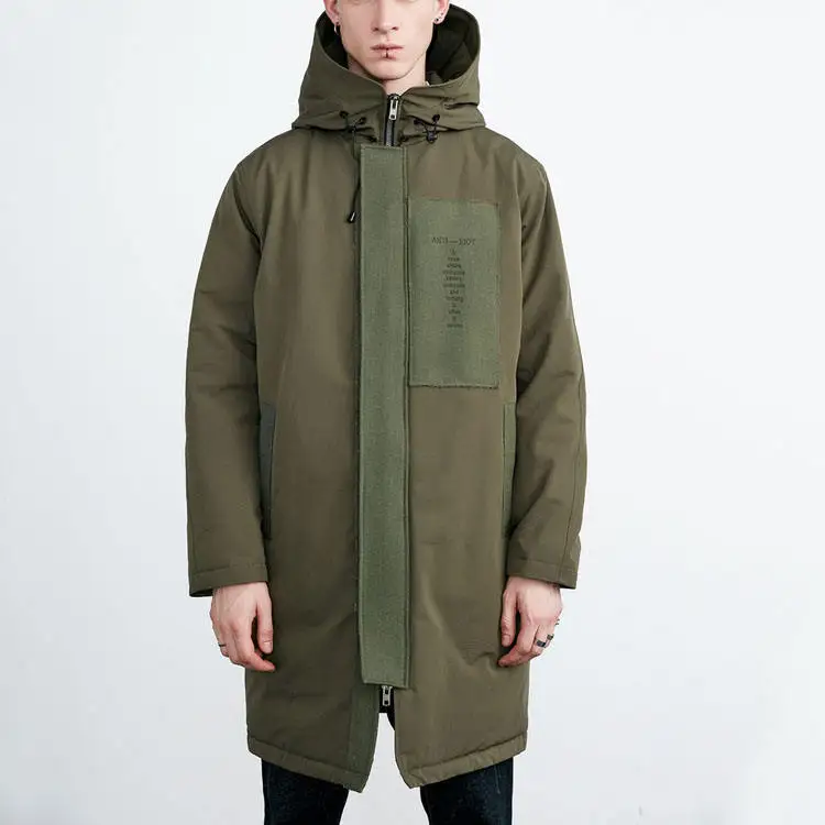 Streetwear Supplier Oem Wholesale Custom Long Winter Coat Mens Outdoor Coat
