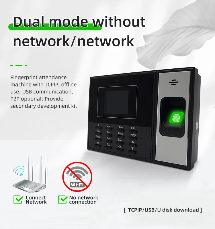 GPRS Wifi TCP/IP RS485 Fingerprint Time Recorder Finger print Staff Biometric Attendance Machine With Cloud Software