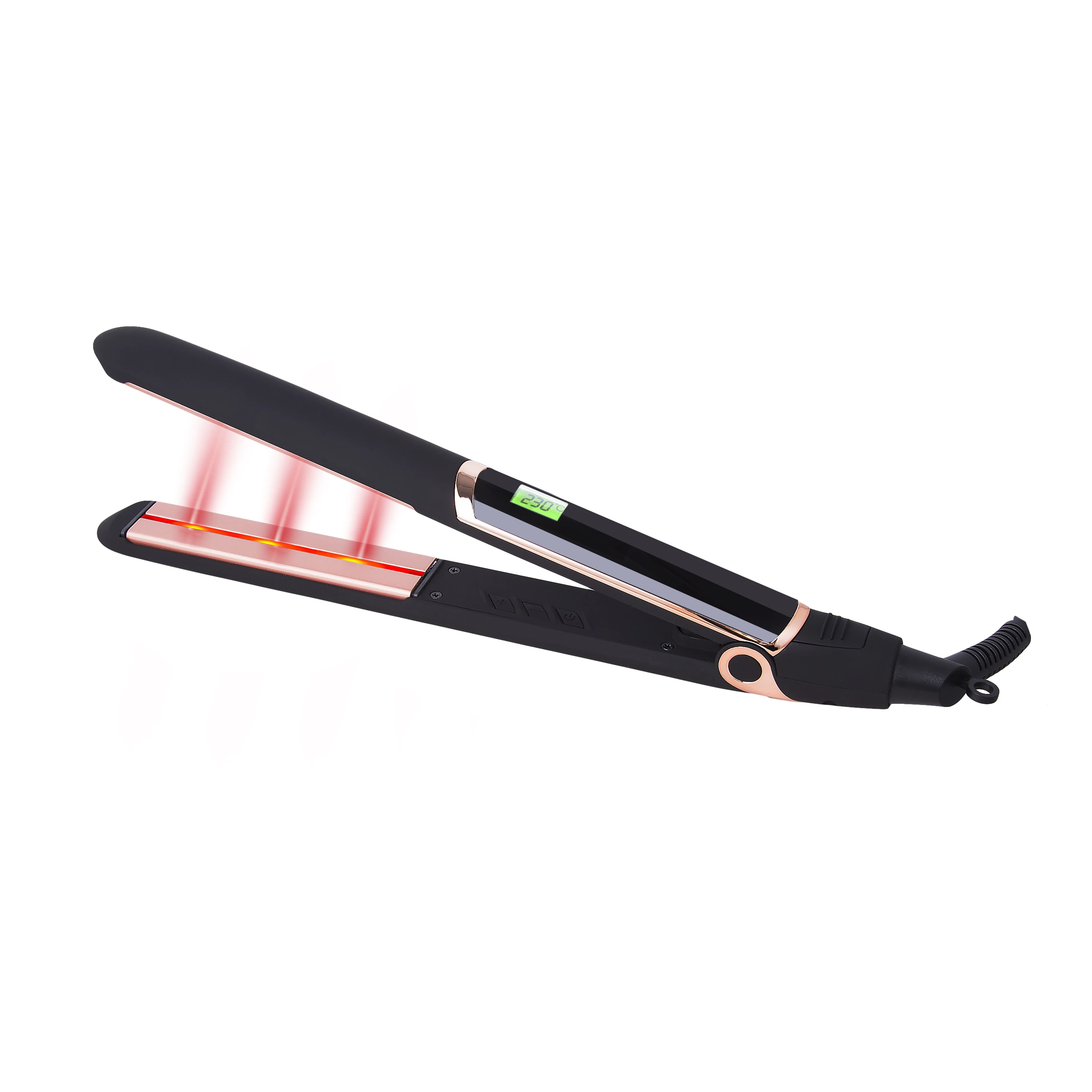 
Lcd display Hair straightening flat iron private label flat irons wholesale titanium infrared hair straightener 