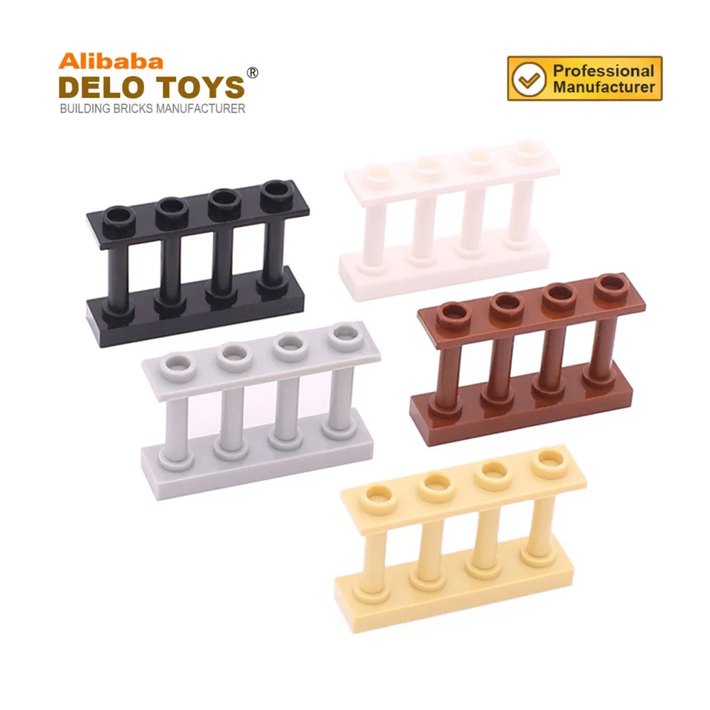 DIY toys Plastic building blocks bricks Fence 1 x 4 x 2 Spindled with 4 Studs (NO.15332)
