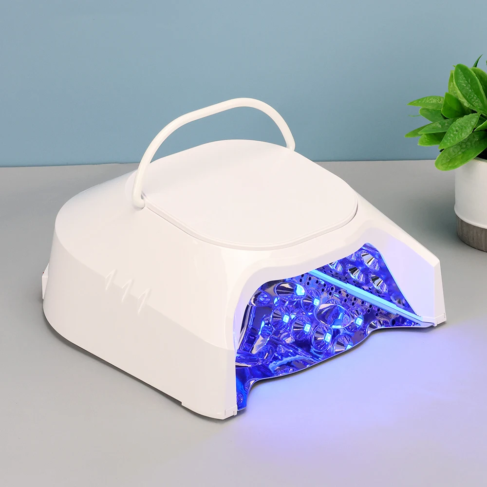 Yodoor 2024 New Innovative Rechargeable White Dual Light Gel Lacquer Dryer UV Light for Nails Cordless 96w Nail UV LED Lamp