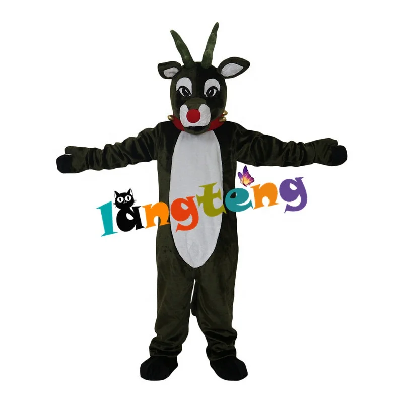 855 Wholesale Funny Brown Moose Elk Mascot Costume Wapiti Deer Christmas Carnival  Cosplay  Costuming