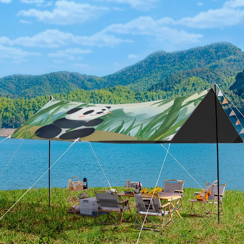 Factory Customized Multifunctional Portable Retro Roof Sunshade Awning Picnic Canopy Tents