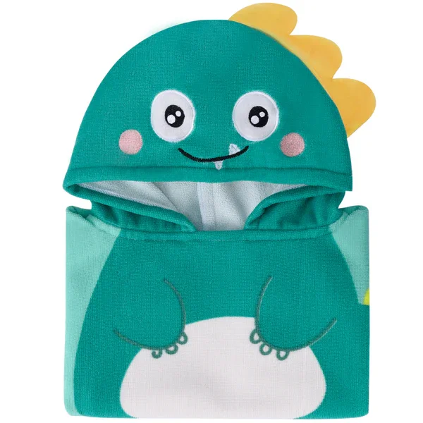 Exquisite Three-dimensional dinosaur Design Baby Wearable Hooded Towel Made from 100% Cotton