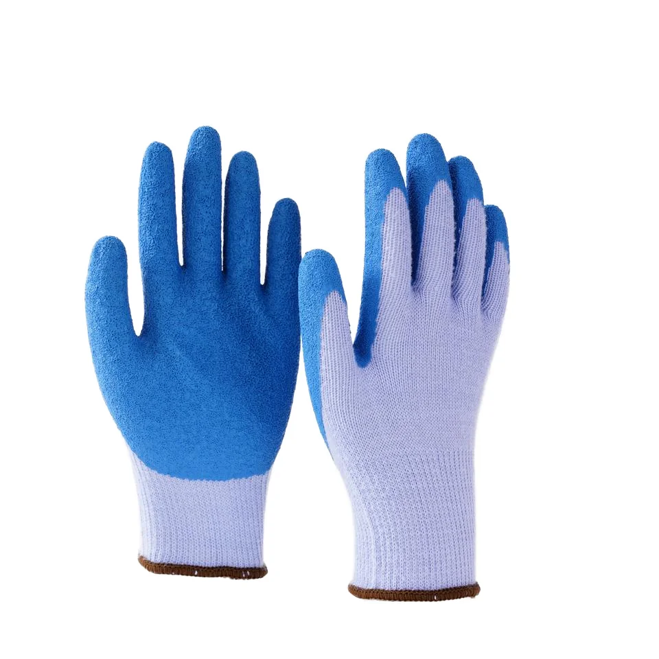5S Nylon Lined Work Gloves Featuring Latex Coating Enhanced Protection Anti-Slip Performance Construction Work